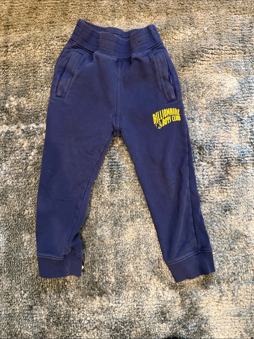 Billionaire Boys Club Navy Sweat Joggers with Yellow Logo